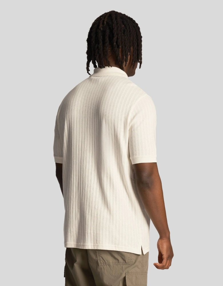 Textured Stripe Polo Shirt