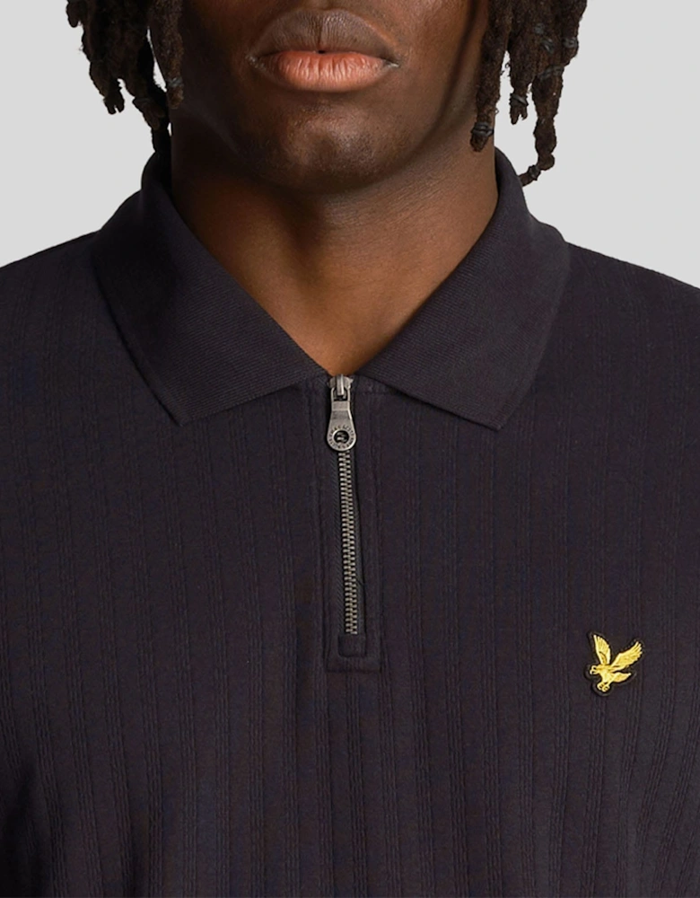 Textured Stripe Polo Shirt