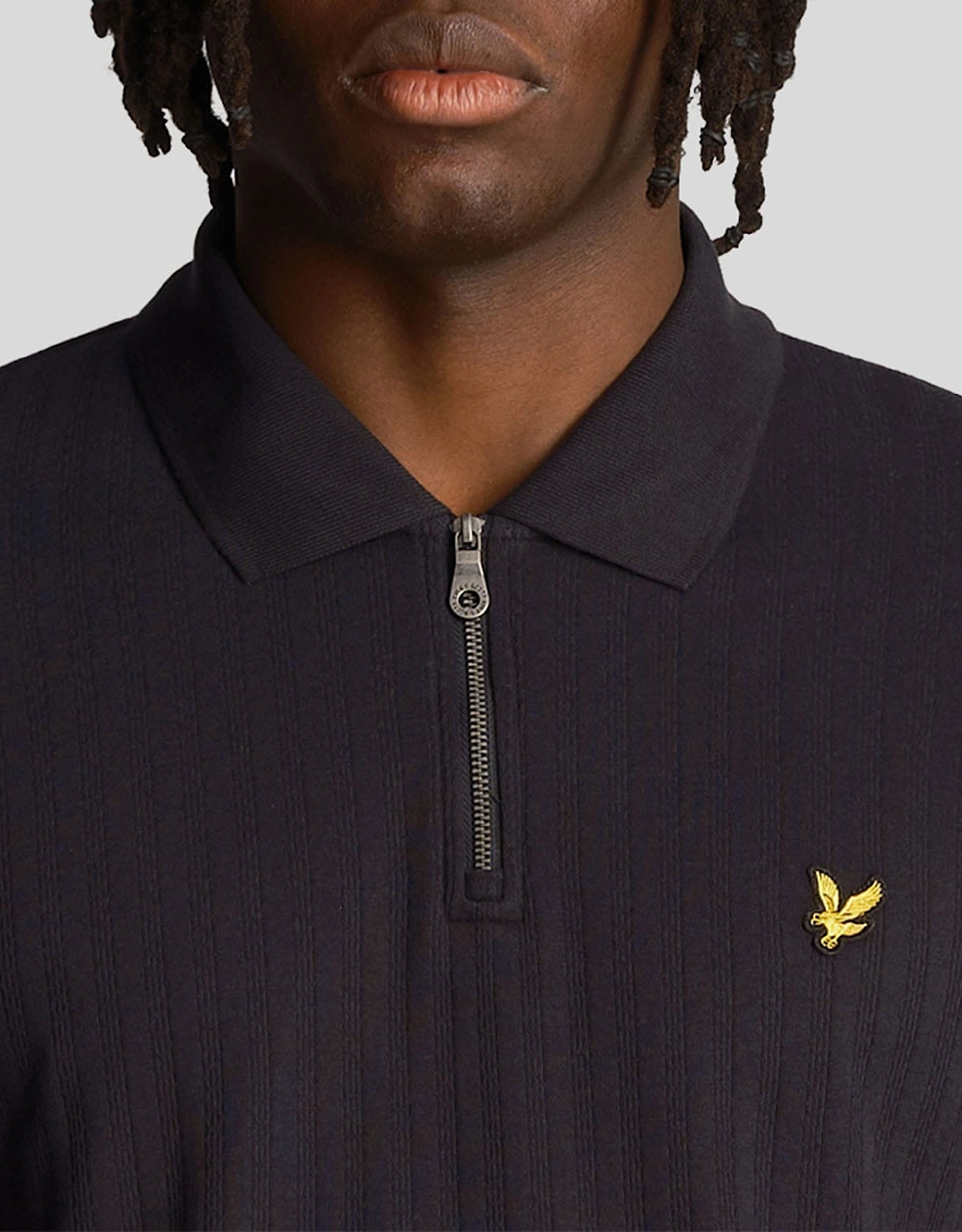 Textured Stripe Polo Shirt