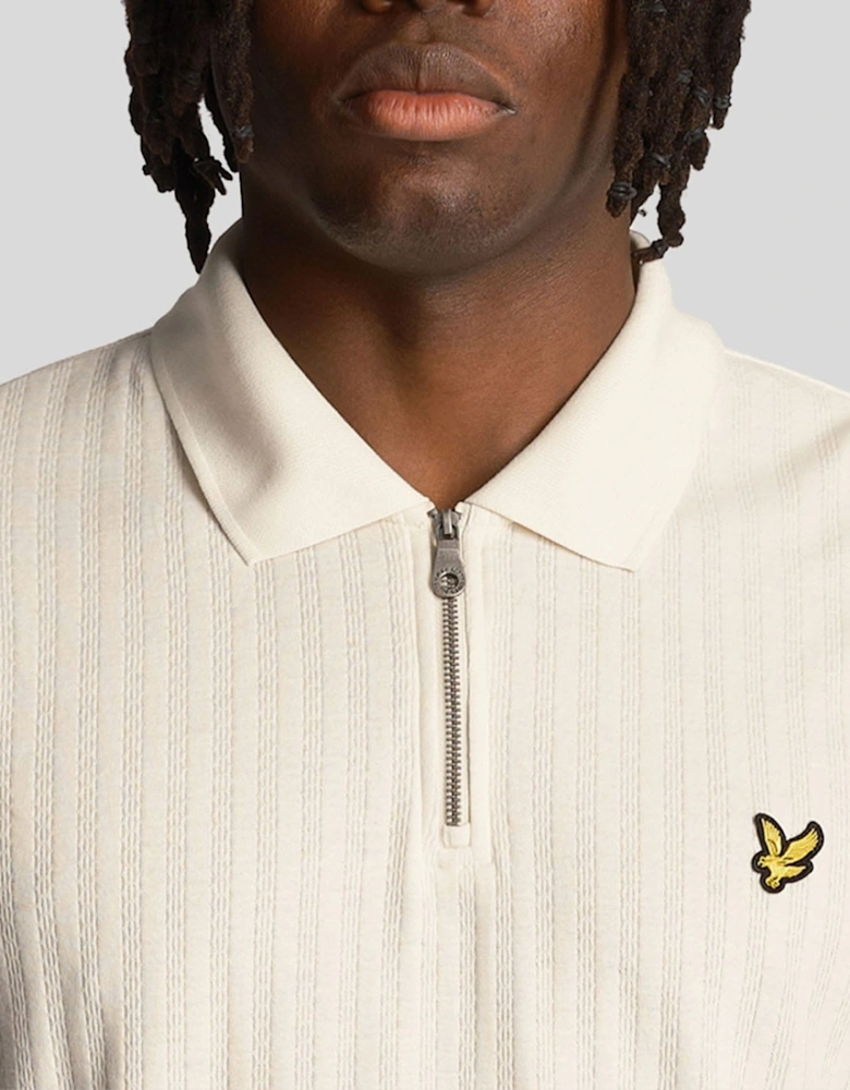 Textured Stripe Polo Shirt