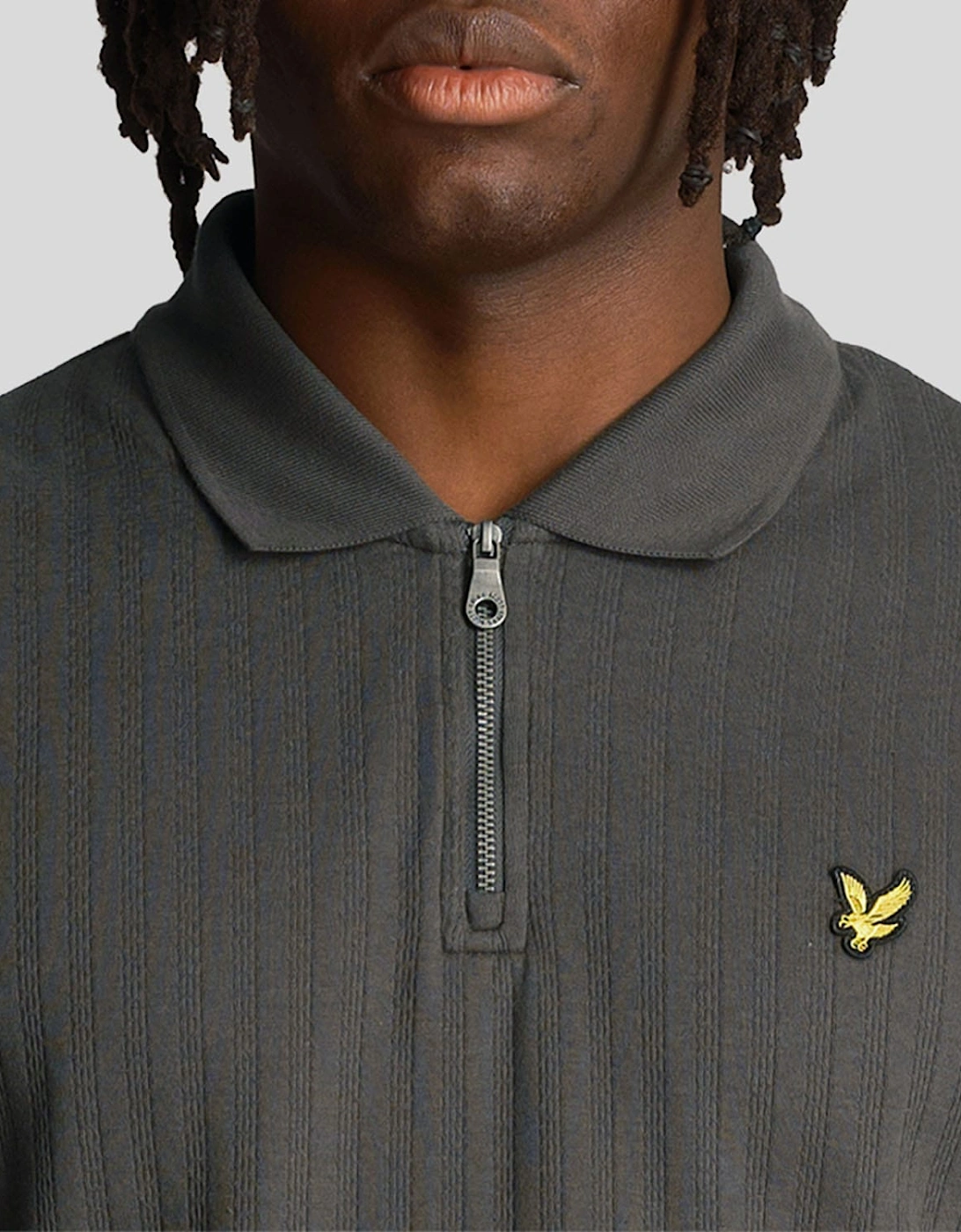 Textured Stripe Polo Shirt