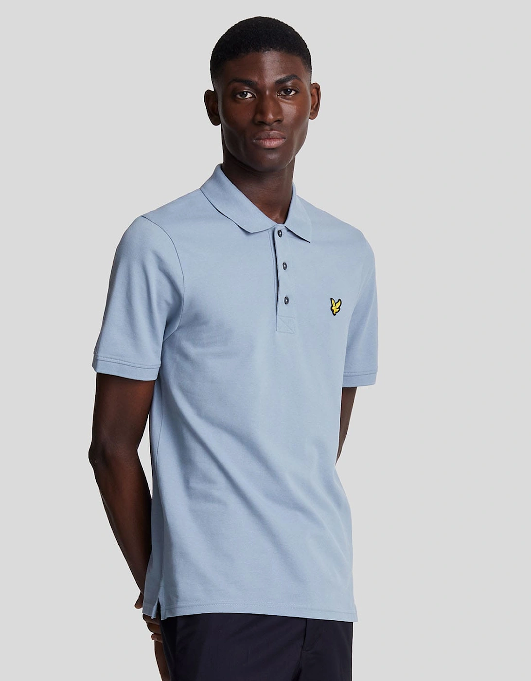 Lyle And Scott Men's Blue Plain Polo Shirt M