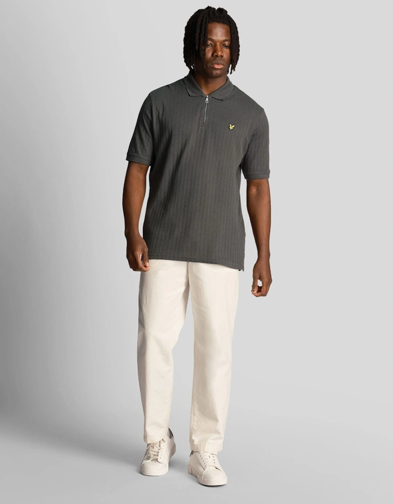 Textured Stripe Polo Shirt