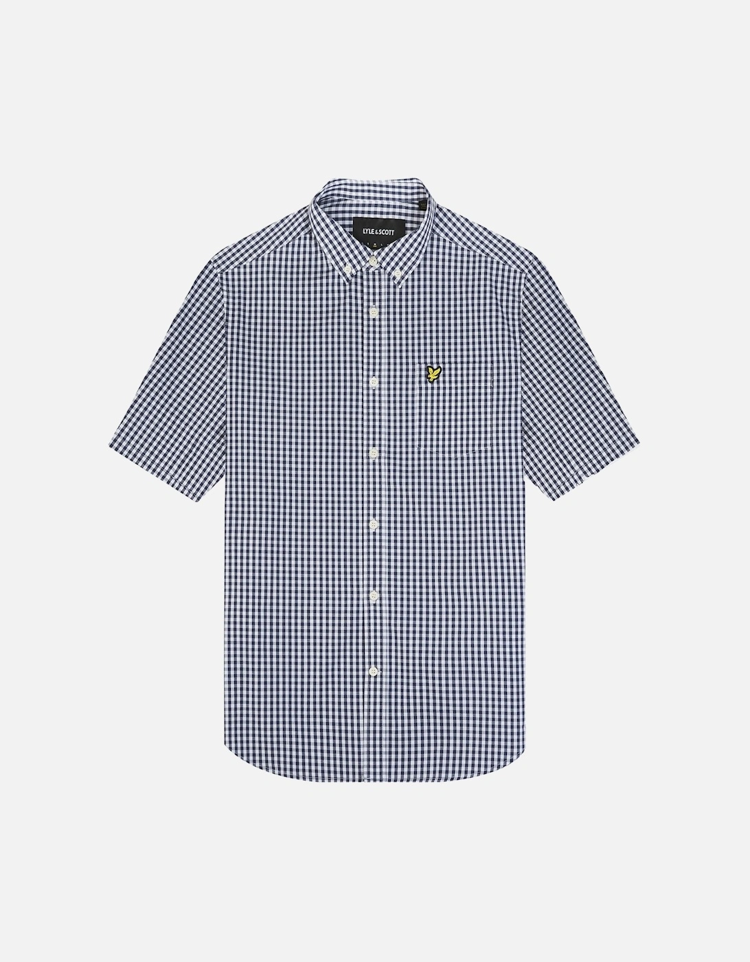 Short Sleeve Slim Fit Gingham Shirt