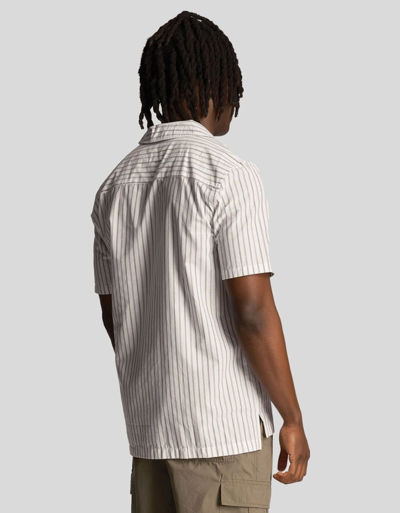 Pinstripe Revere Collar Shirt