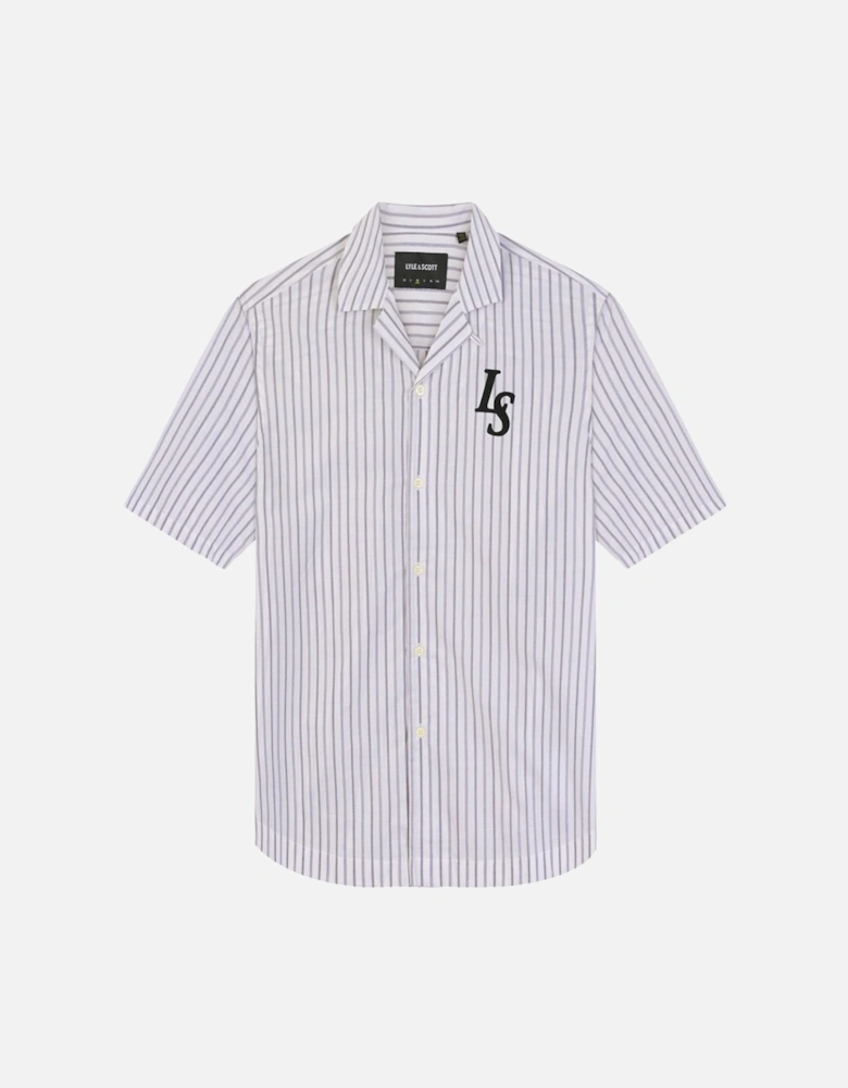 Pinstripe Revere Collar Shirt