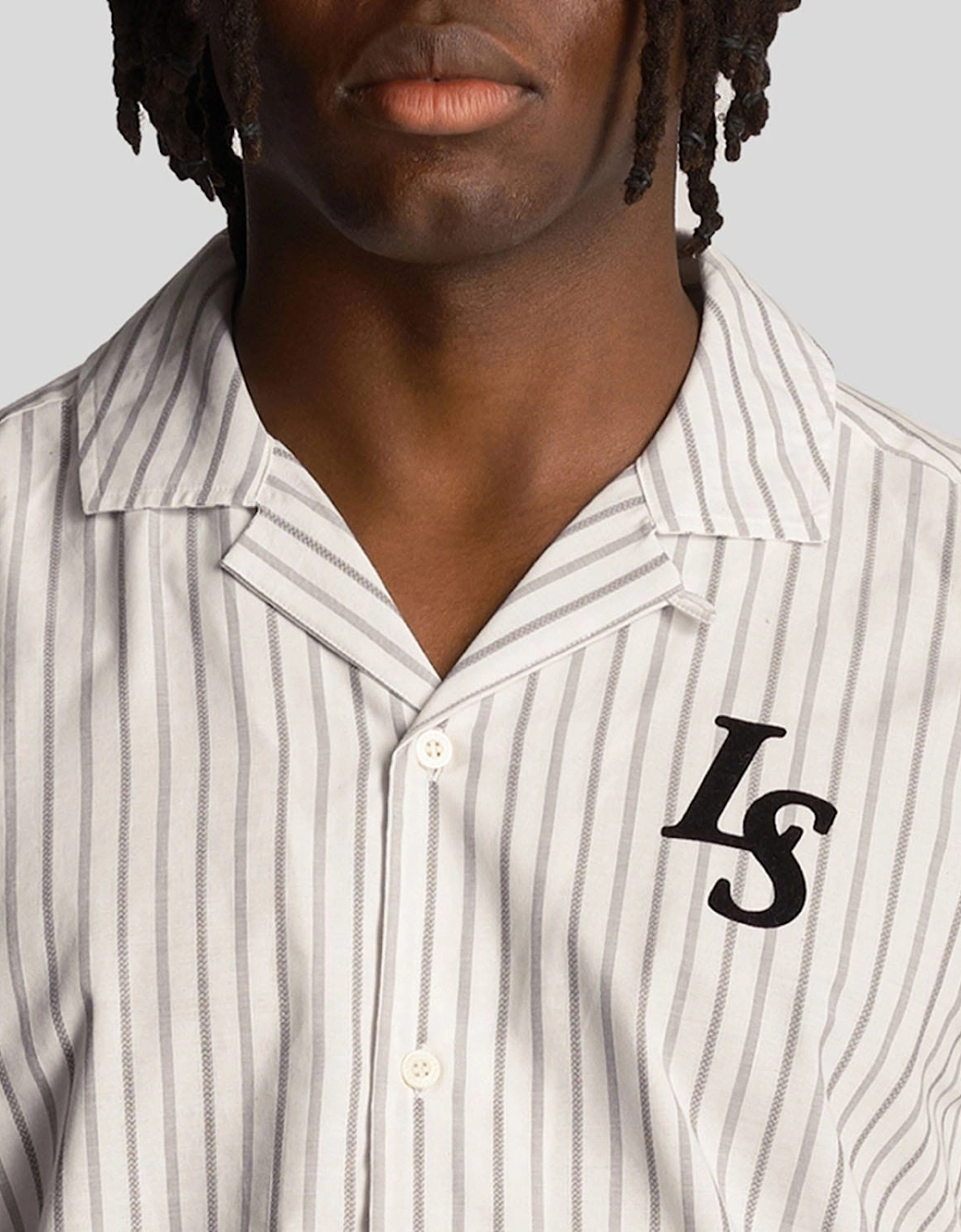 Pinstripe Revere Collar Shirt