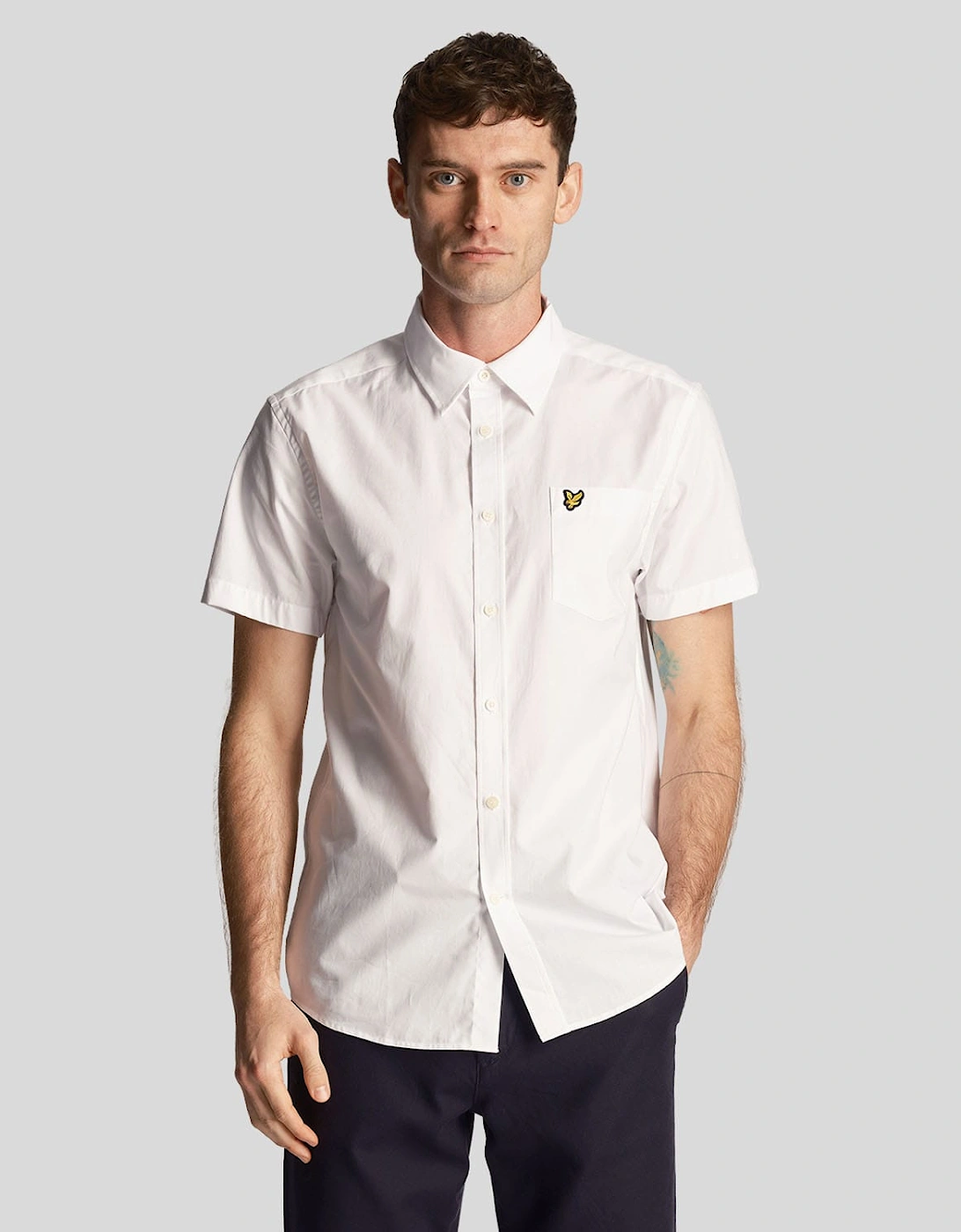 Plain Poplin Short Sleeve Shirt, 5 of 4