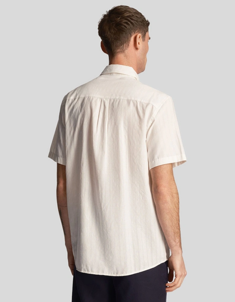 Textured Stripe Short Sleeve Shirt