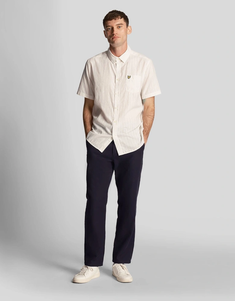 Textured Stripe Short Sleeve Shirt