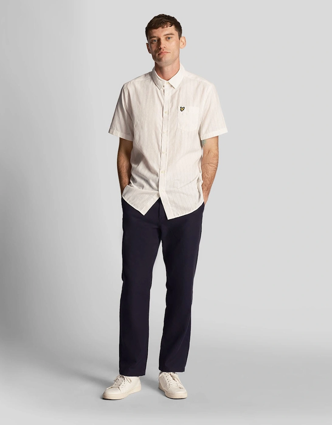 Textured Stripe Short Sleeve Shirt