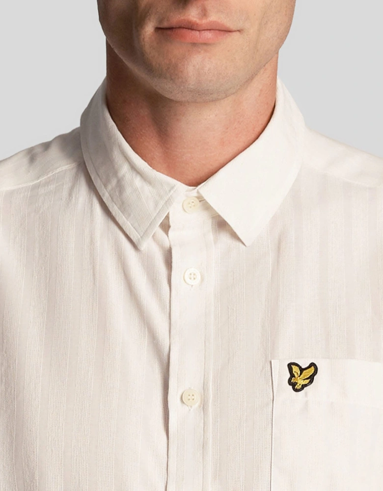 Textured Stripe Short Sleeve Shirt