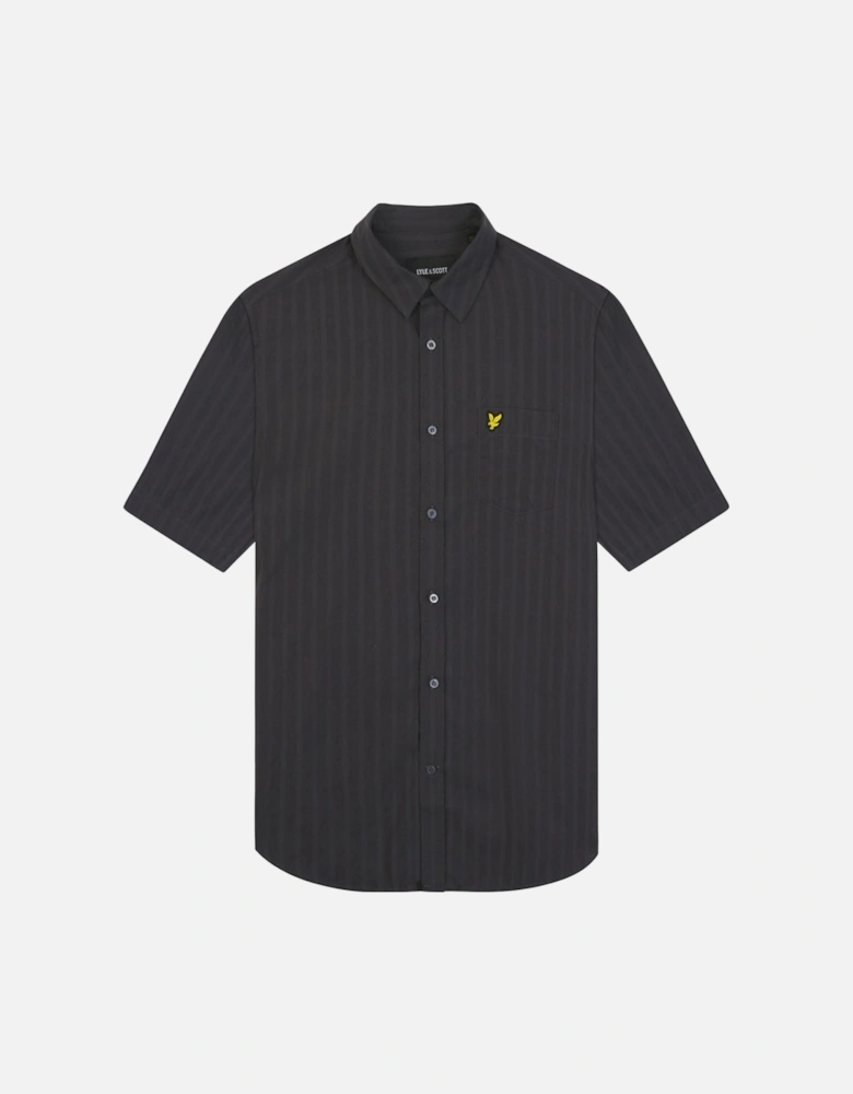 Textured Stripe Short Sleeve Shirt