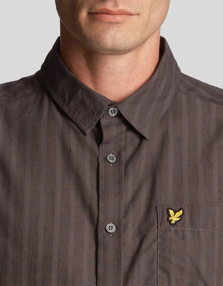 Textured Stripe Short Sleeve Shirt