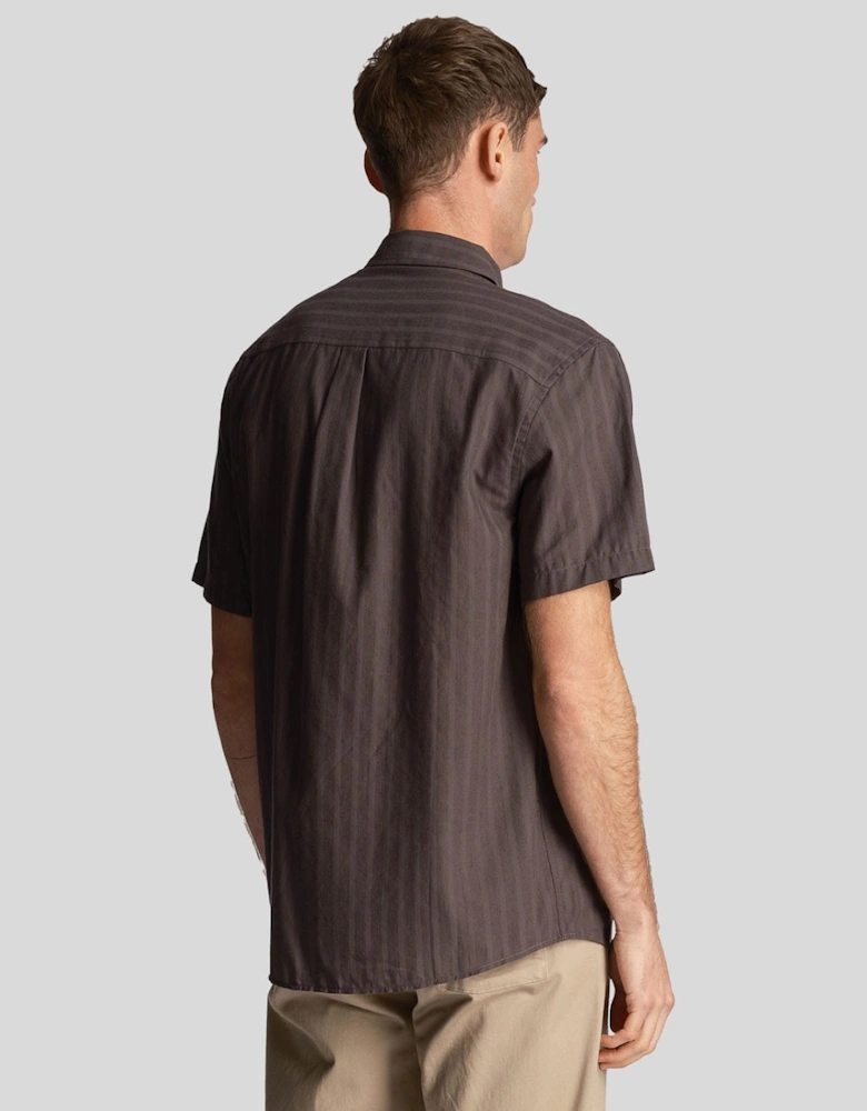 Textured Stripe Short Sleeve Shirt