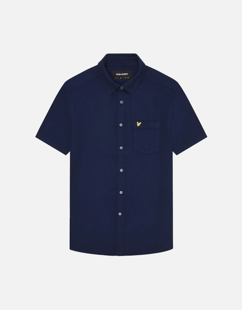 Short Sleeve Basket Weave Shirt