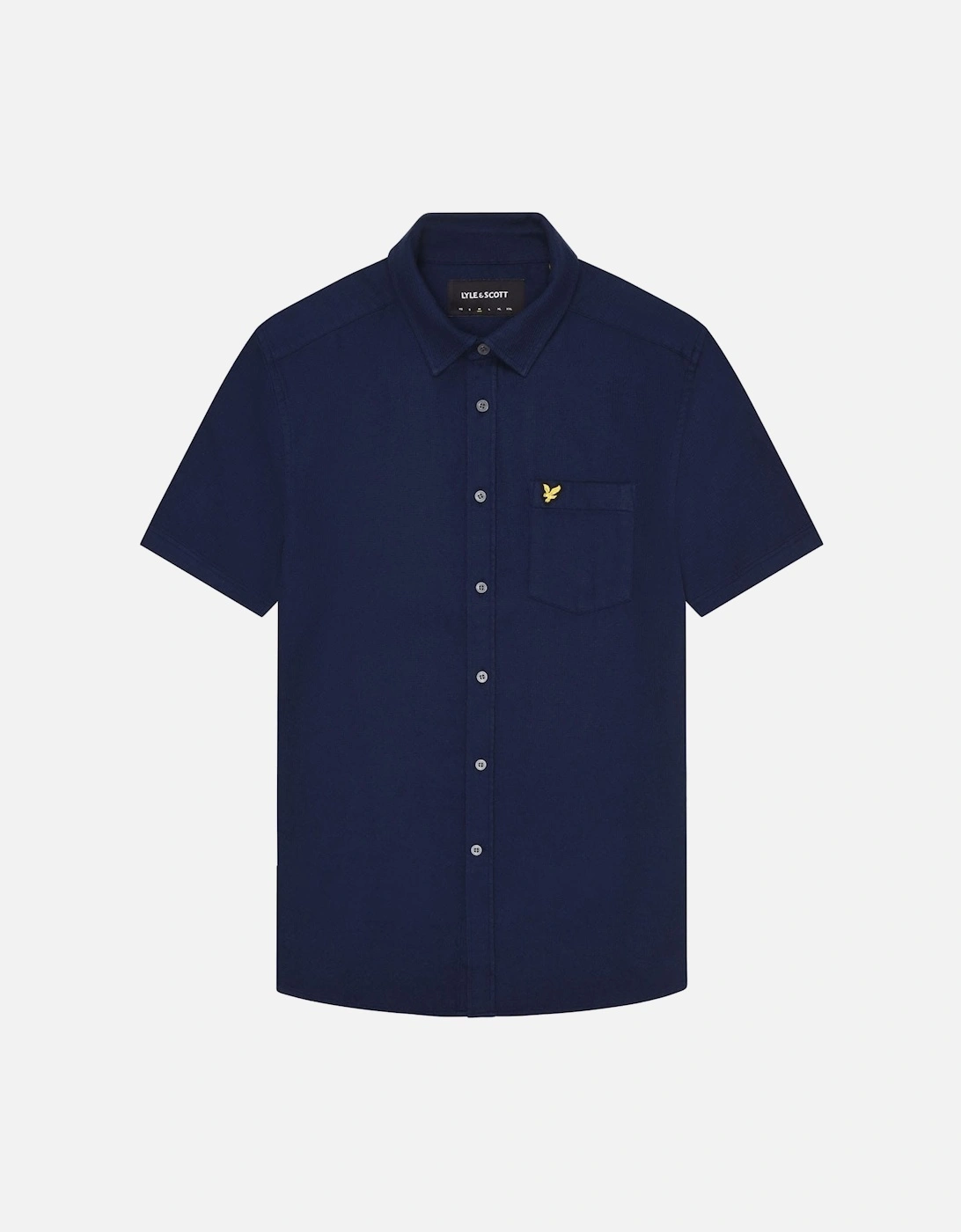 Short Sleeve Basket Weave Shirt