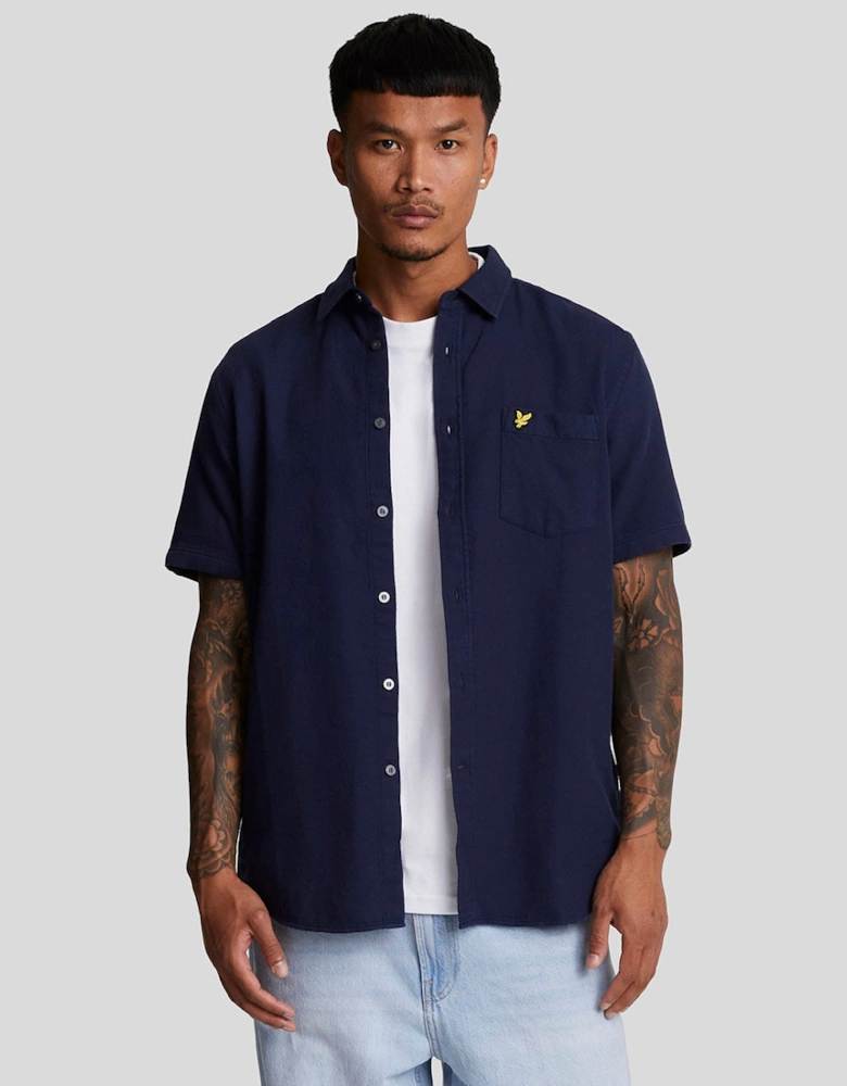 Short Sleeve Basket Weave Shirt