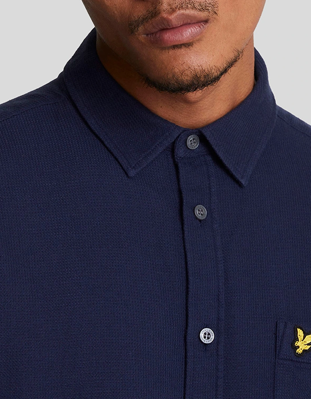Short Sleeve Basket Weave Shirt