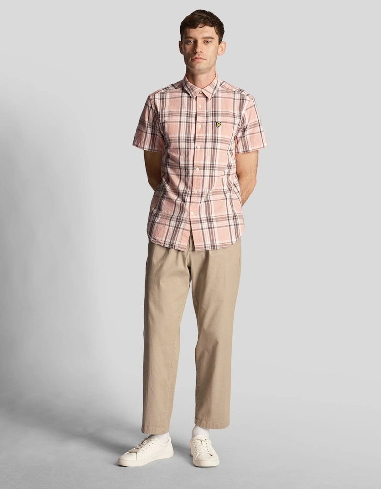 Linen Check Short Sleeve Shirt