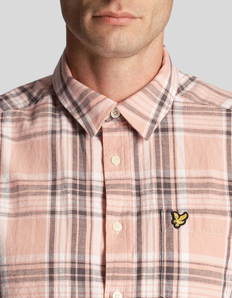 Linen Check Short Sleeve Shirt