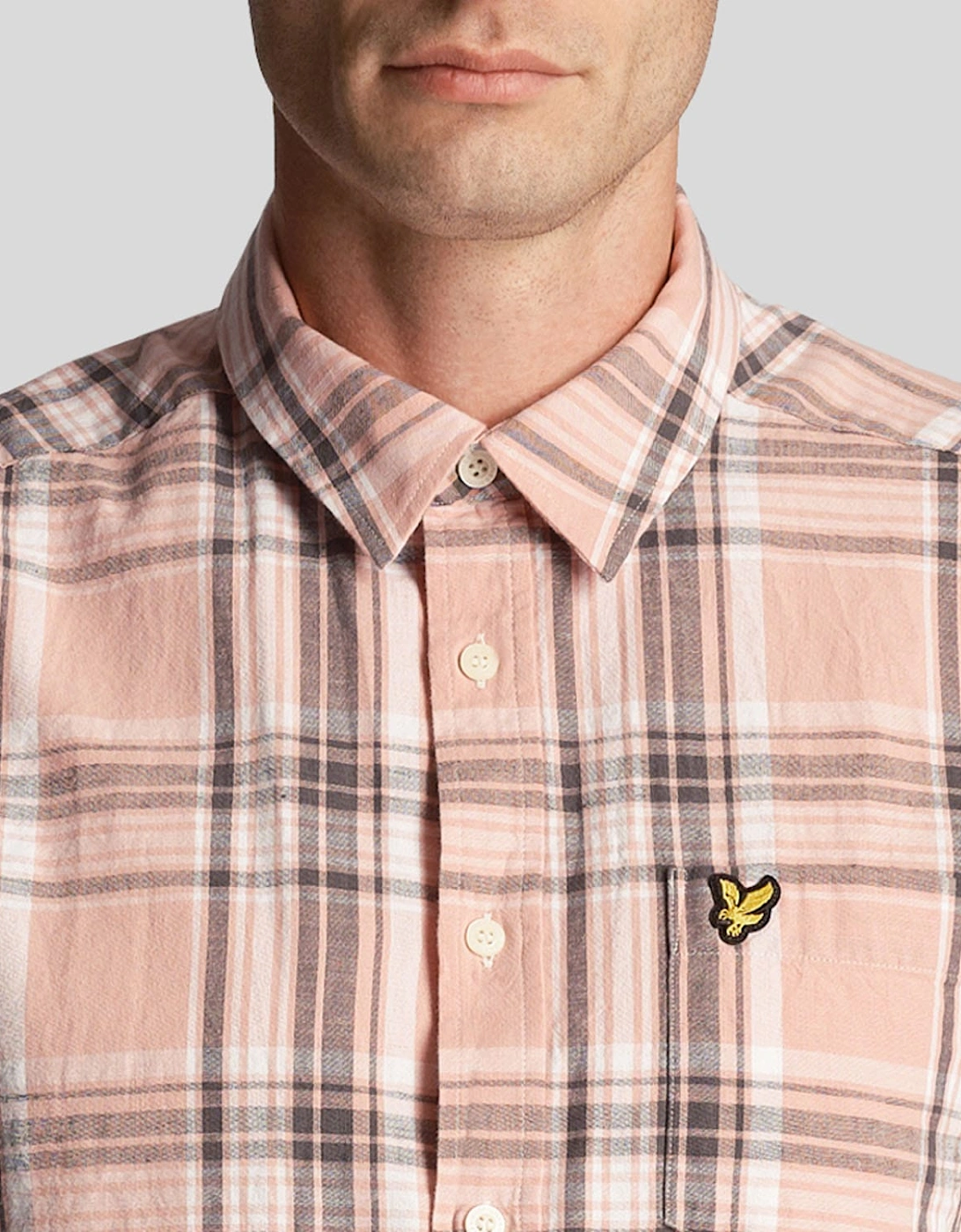 Linen Check Short Sleeve Shirt