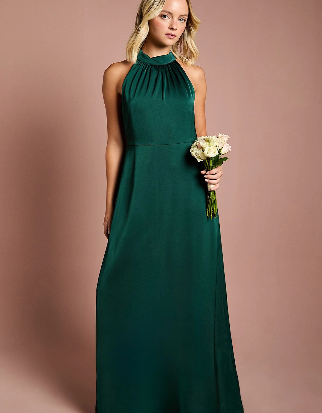 Teen Halterneck Bridesmaids Dress, 2 of 1