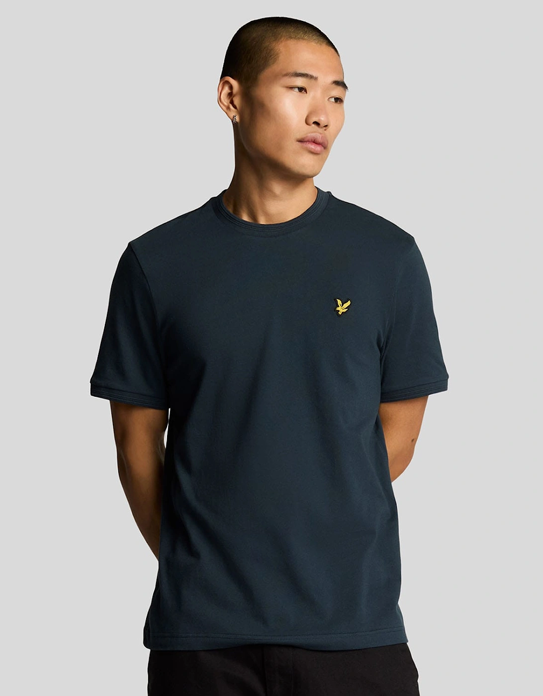 Lyle And Scott Men's Ottoman Tipped T-Shirt - Navy - Size: 38