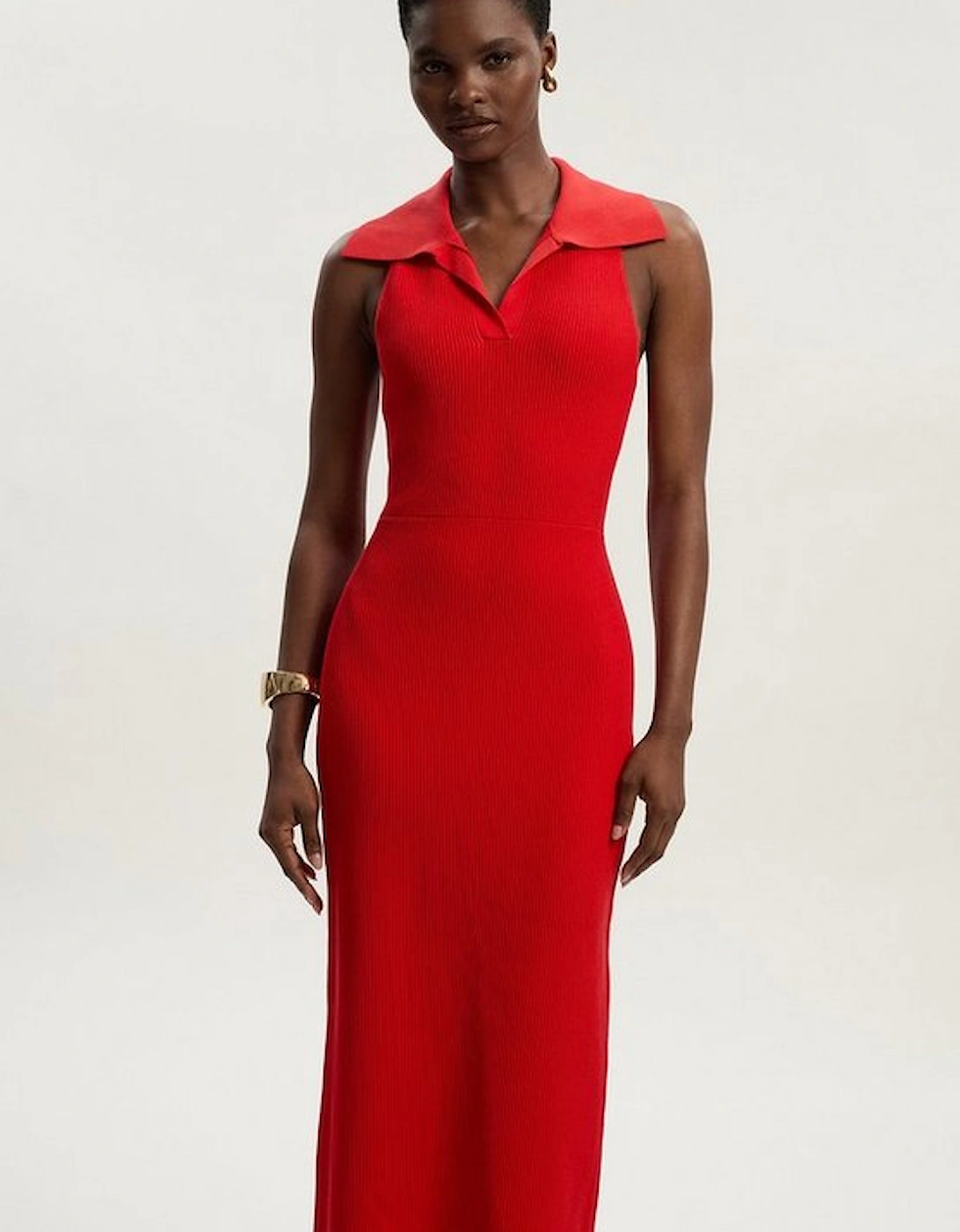 Ottoman Stitch Sleeveless Knitted Dress, 2 of 1