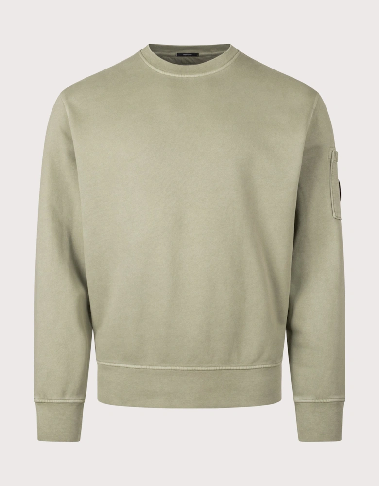 Diagonal Fleece Crewneck Lens Sweatshirt
