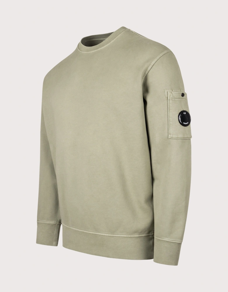 Diagonal Fleece Crewneck Lens Sweatshirt