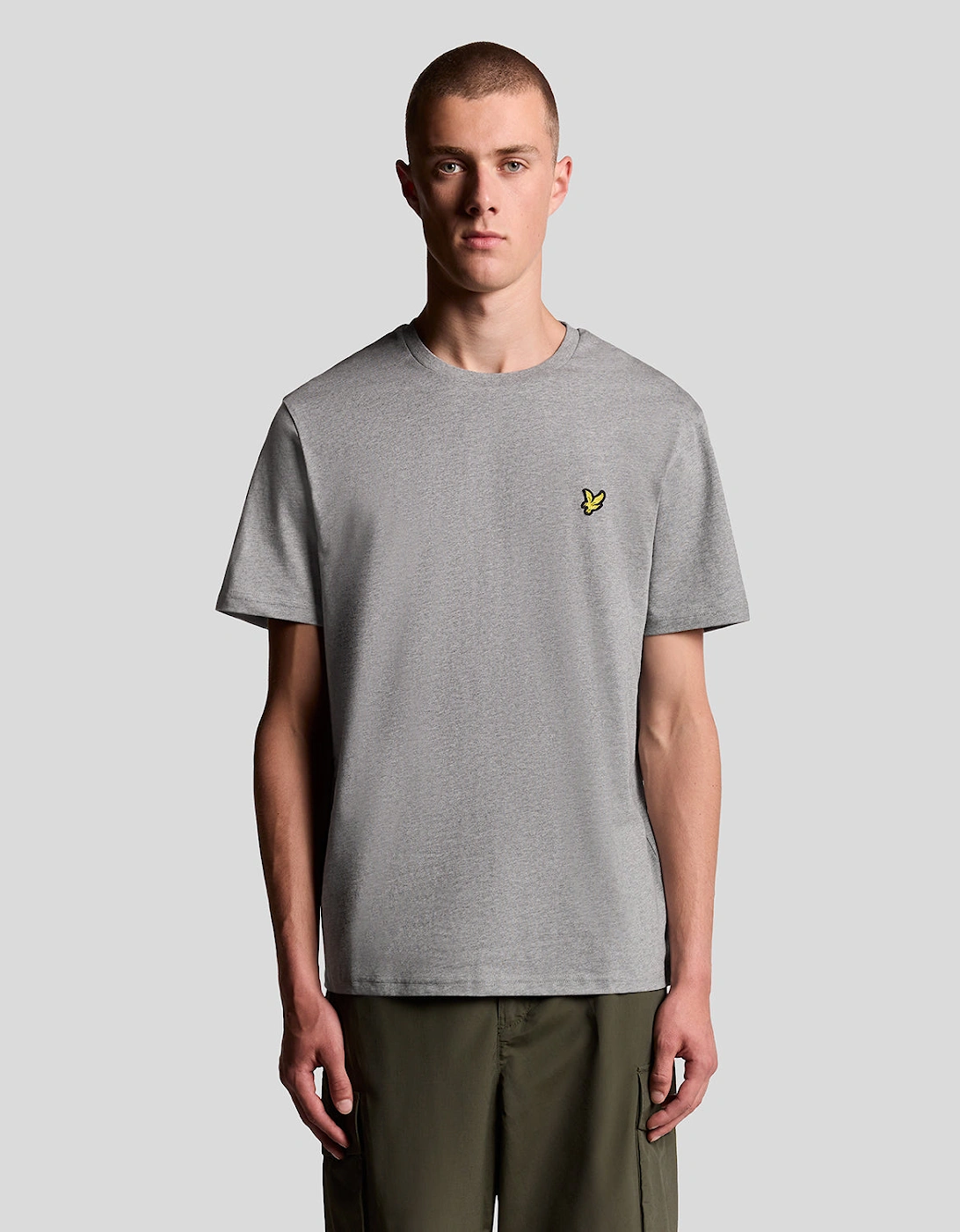 Lyle & Scott Mens Plain T-Shirt Grey Cotton - Size Small - Image 4