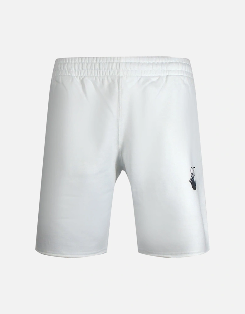 Caravaggio Printed Sweat Shorts in White