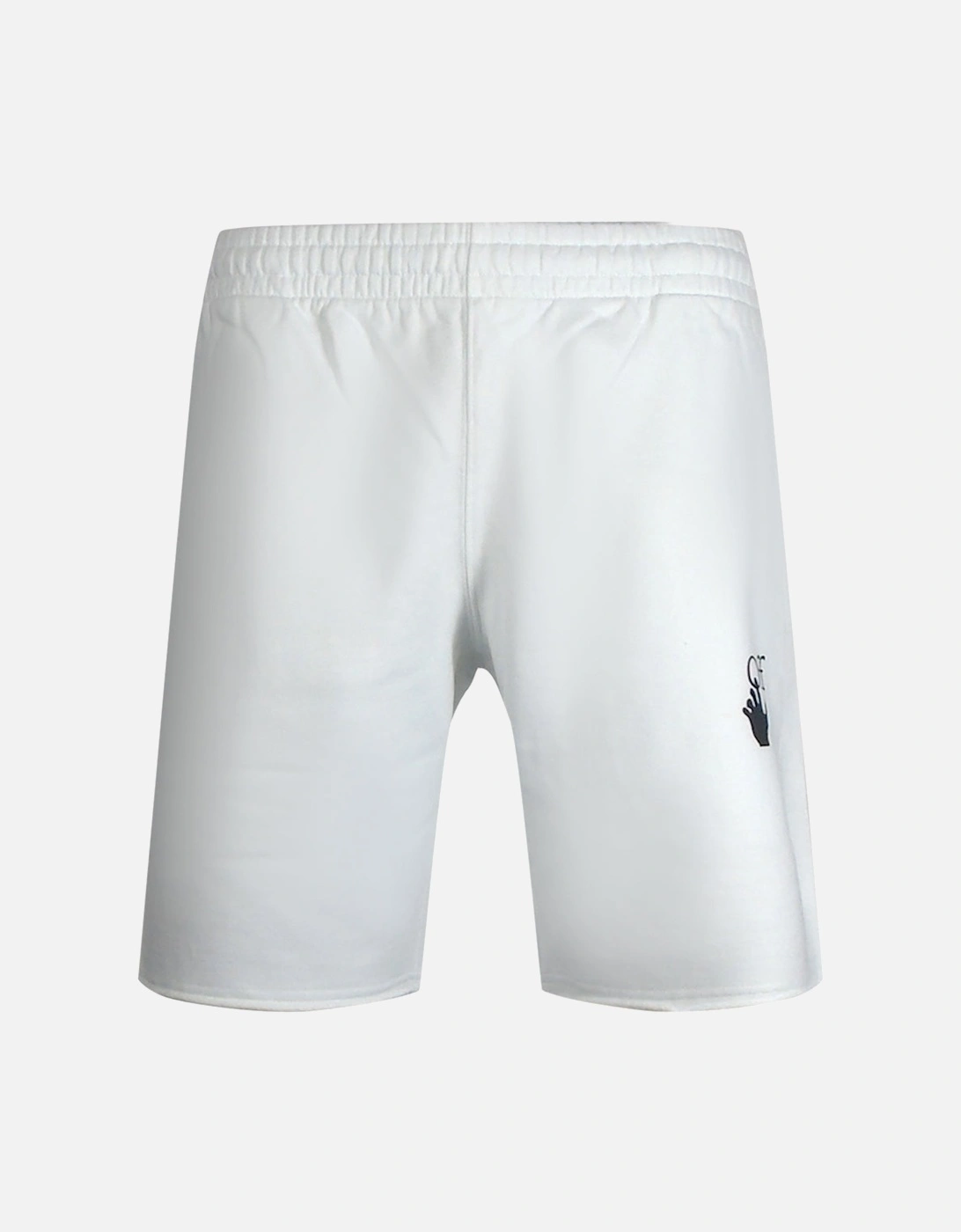 Caravaggio Printed Sweat Shorts in White, 4 of 3