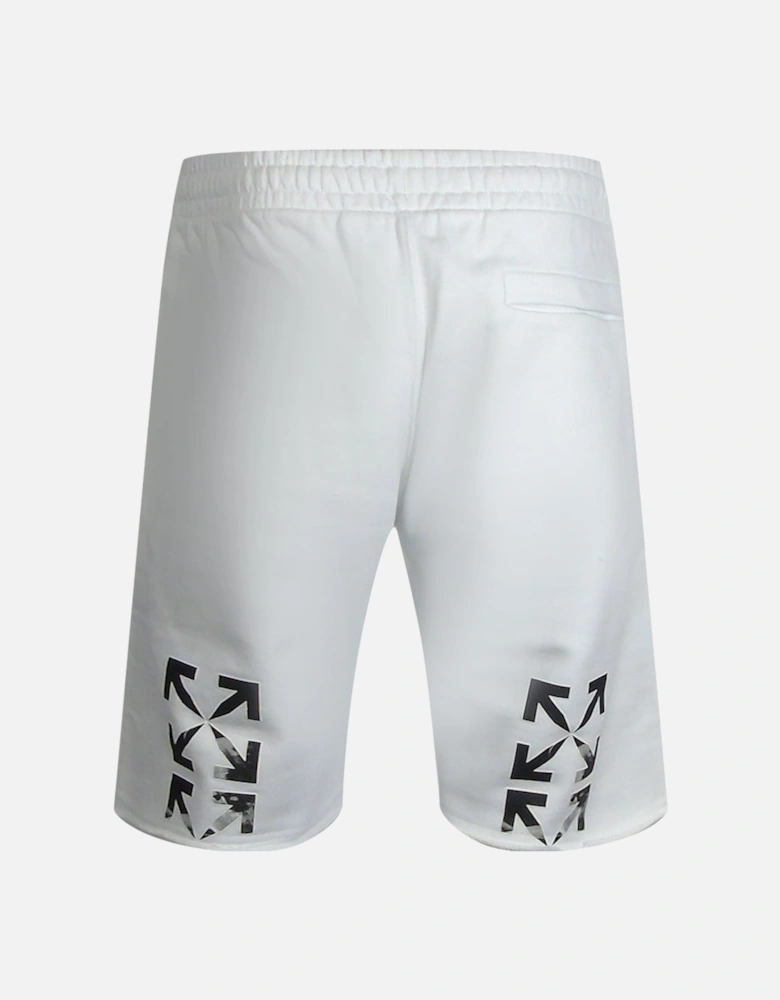 Caravaggio Printed Sweat Shorts in White