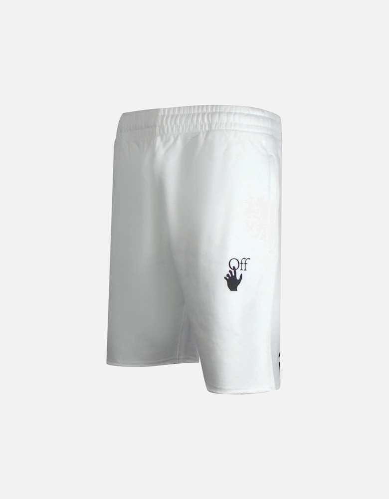 Caravaggio Printed Sweat Shorts in White
