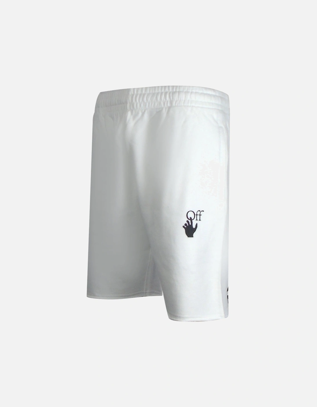 Caravaggio Printed Sweat Shorts in White