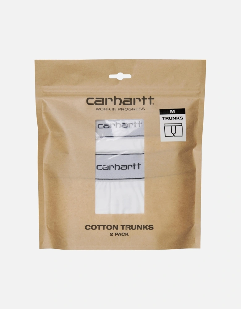 Cotton Trunks 2 Pack – White
