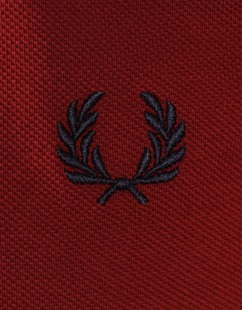 TWIN TIPPED POLO SHIRT BURNT RED/SPORT GREEN/NAVY