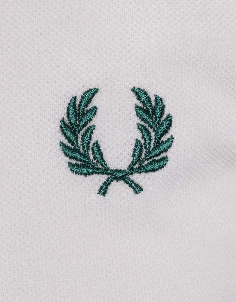 TWIN TIPPED POLO SHIRT SNOW WHITE/TRACK BLUE/SPORT GREEN