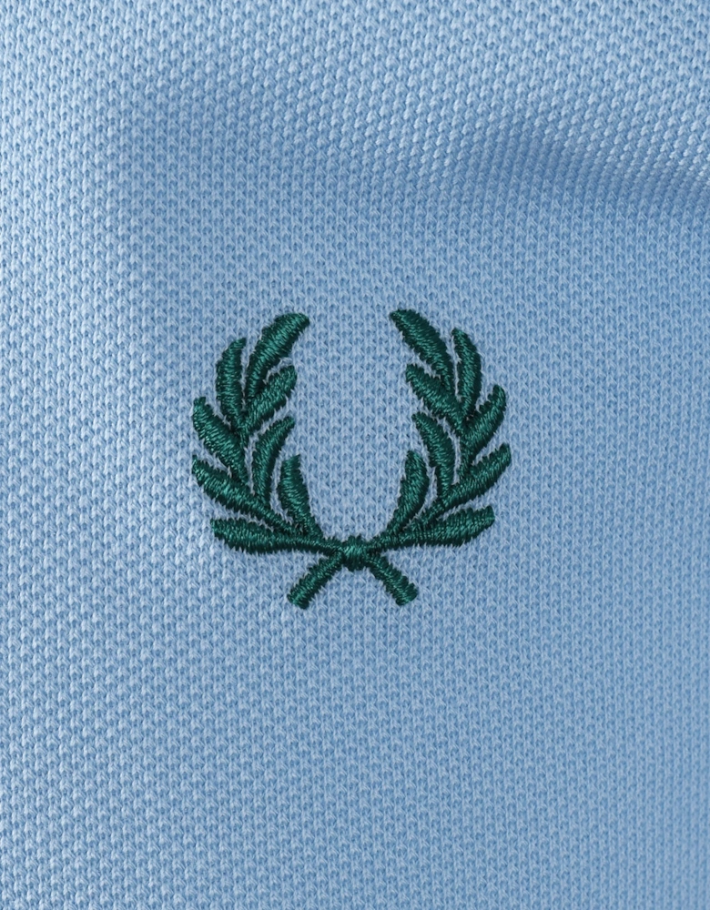 POLO SHIRT TRACK BLUE/SPORT GREEN