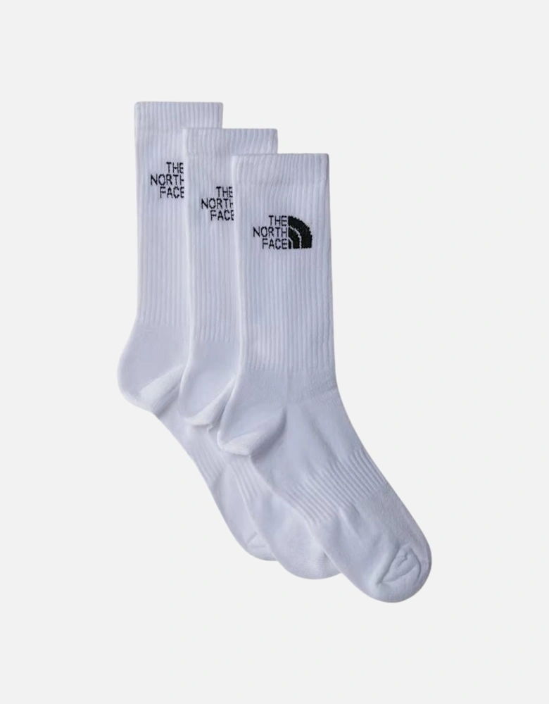 TNF Multi Sport Cushion Sock 3-Pack - TNF White