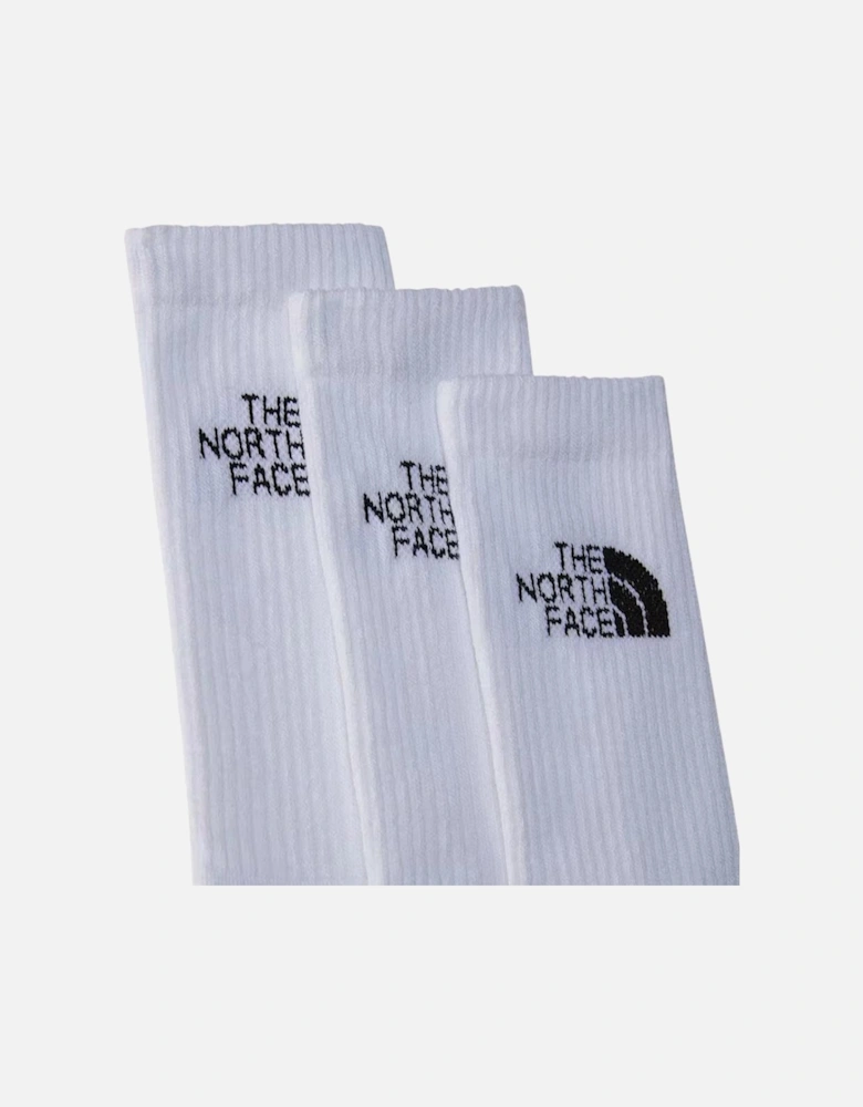 TNF Multi Sport Cushion Sock 3-Pack - TNF White