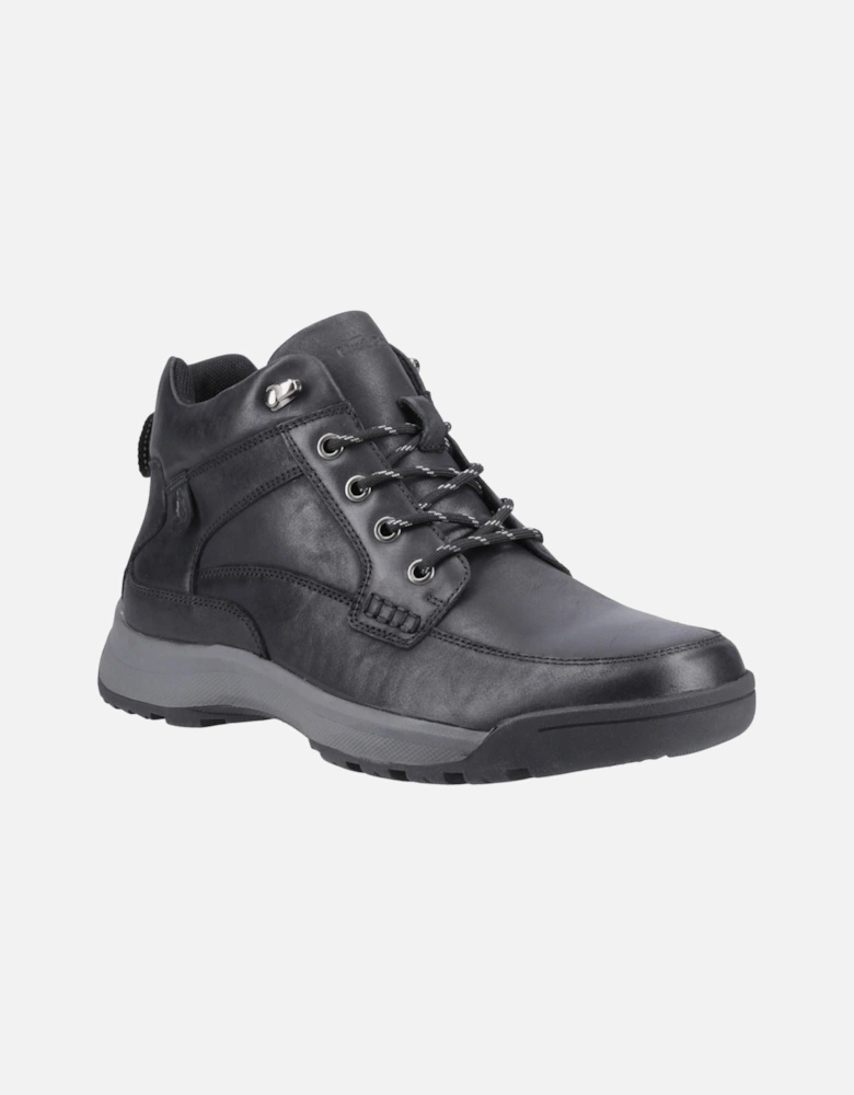 Vernon Leather Men's Black Ankle Boots