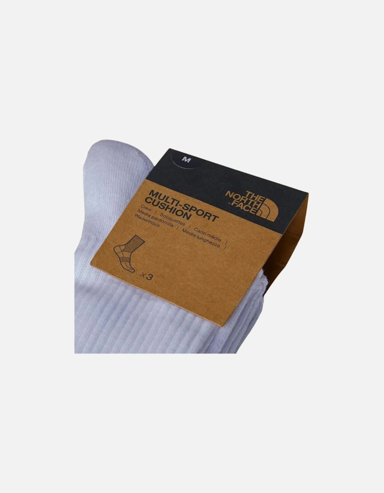 TNF Multi Sport Cushion Sock 3-Pack - TNF White