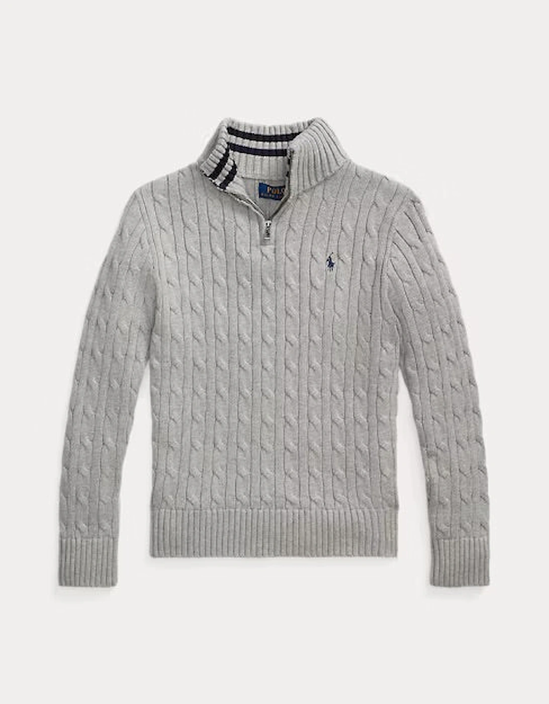 BOY/TEEN CABLE KNIT GREY PULLOVER, 3 of 2