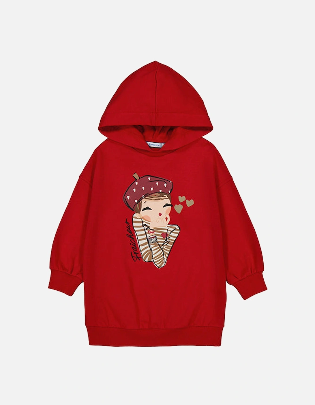 GIRLS RED HOODED DRESS 4.928, 2 of 1