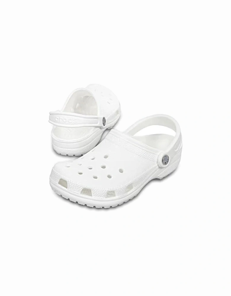 Unisex White Classic Clog Crocs