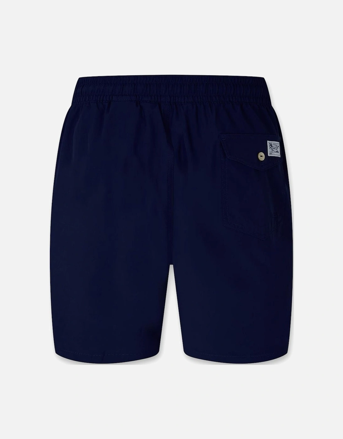 Men's Navy Polo Traveller Slim Fit Swim Shorts Red Logo