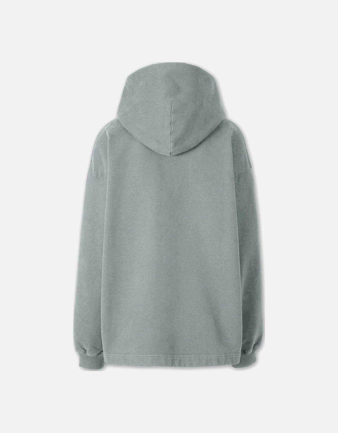 Men's Grey Franklin Stamp Oversized Logo Print Hoodie